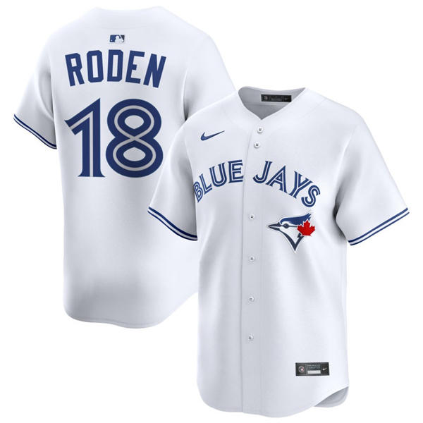 Mens Toronto Blue Jays #18 Alan Roden Nike White Home Limited Player Jersey